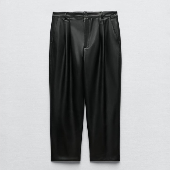 Zara Black Straight Leg Pants - Picture 6 of 7